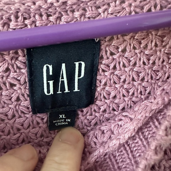 GAP Purple Crew Neck Sweater with Textured Knit NWOT - Picture 3 of 3
